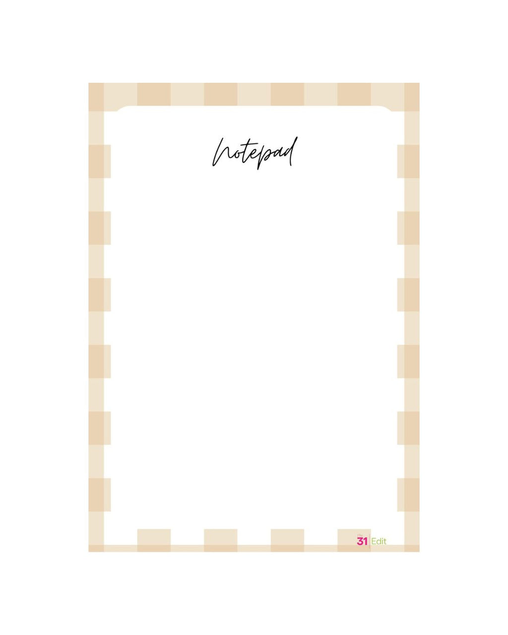 The 31 Edit Notepad Collection — Write It Down, Live It Out