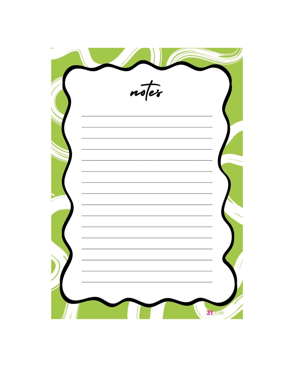 The 31 Edit Notepad Collection — Write It Down, Live It Out